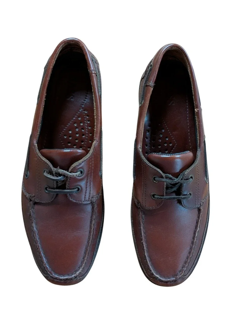 Bass Harry Leather Moccasin Boat Shoe Brown Size 10 M